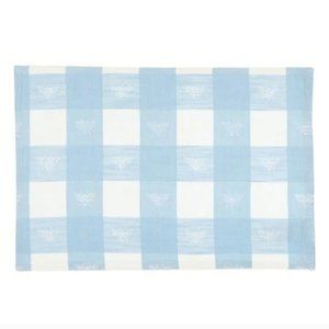 🌿Bee & Willow Gingham Blue Signature Bee Placemats [Set of 4]🌿